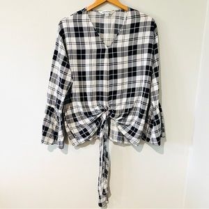 Davi & Dani Plaid Top Medium